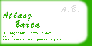 atlasz barta business card